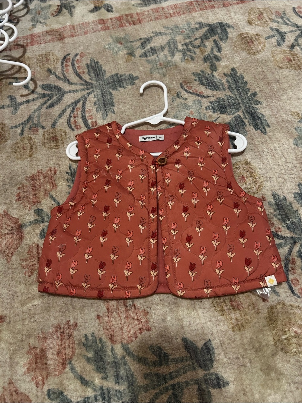 Babyface Girls Floral Quilted Vest